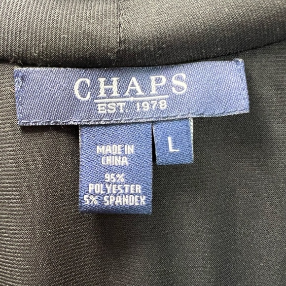 Chaps Malibu A-Line Midi Dress Black Sleeveless V-Neck Halter NEW  Women's Large - Picture 2 of 14